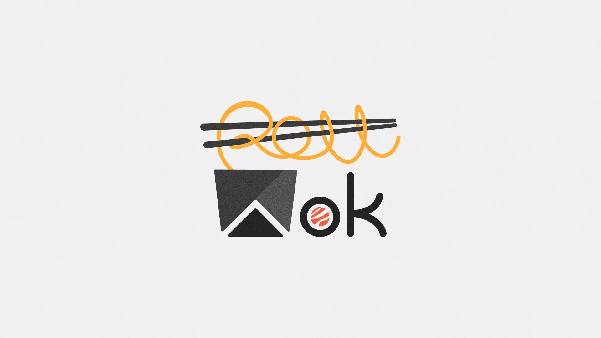Разработка логотипа суши-бара «Roll Wok Club» в Серове