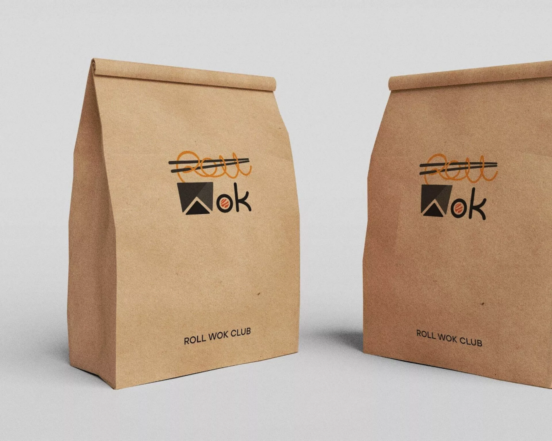 Создание дизайна упаковки суши-бара «Roll Wok Club» в Серове